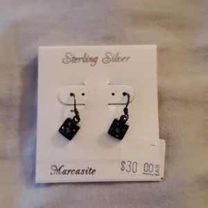 Sterling silver marcasite earrings
